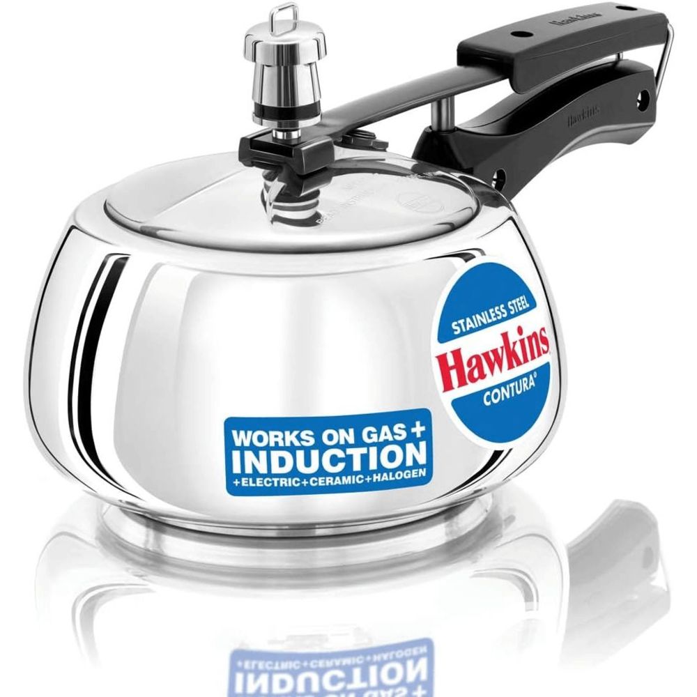 Hawkins SSC20 Stainless Steel Pressure Cooker, 2 Liter, Silver